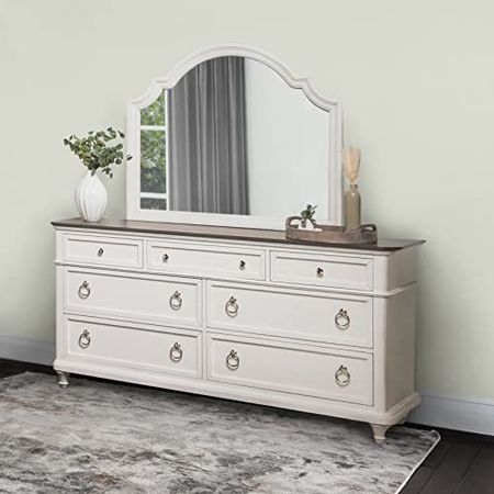 Abbyson Living Two- Toned 7-Drawer Dresser, White
