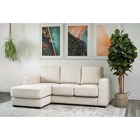 Abbyson Living Stain-Resistant Fabric Reversible Sofa Chaise Sectional (Sand)