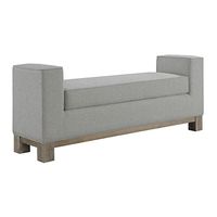 Abbyson Living Stain-Resistant Queen Bedroom Bench (Gray)