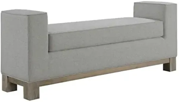 Abbyson Living Stain-Resistant Queen Bedroom Bench (Gray)