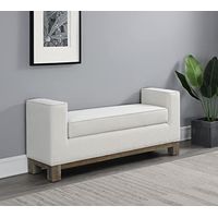 Abbyson Living Stain-Resistant Queen Bedroom Bench (Ivory)