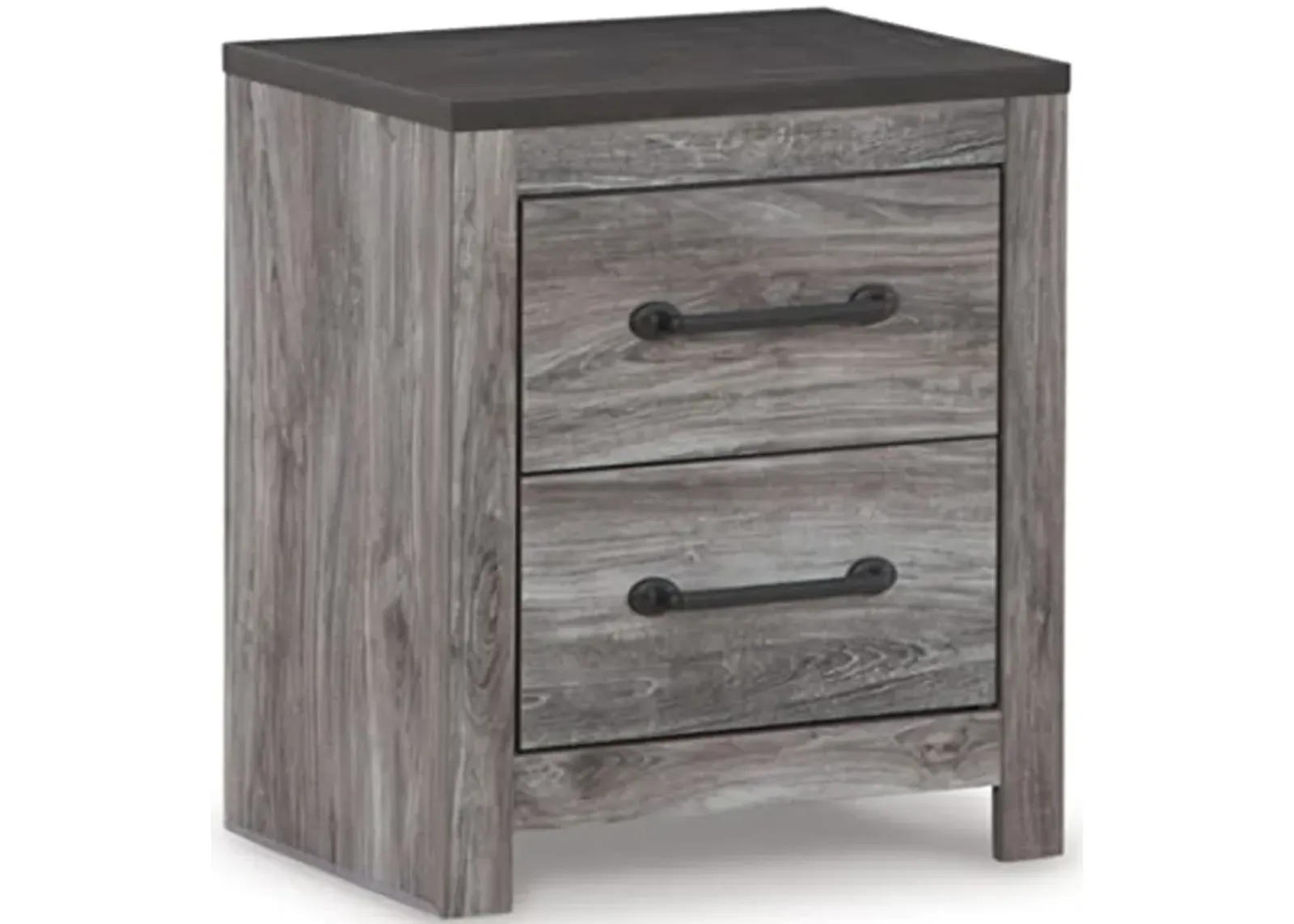 Signature Design by Ashley Bronyan 2 Drawer Nightstand, 22"W x 16"D x 25"H, Gray