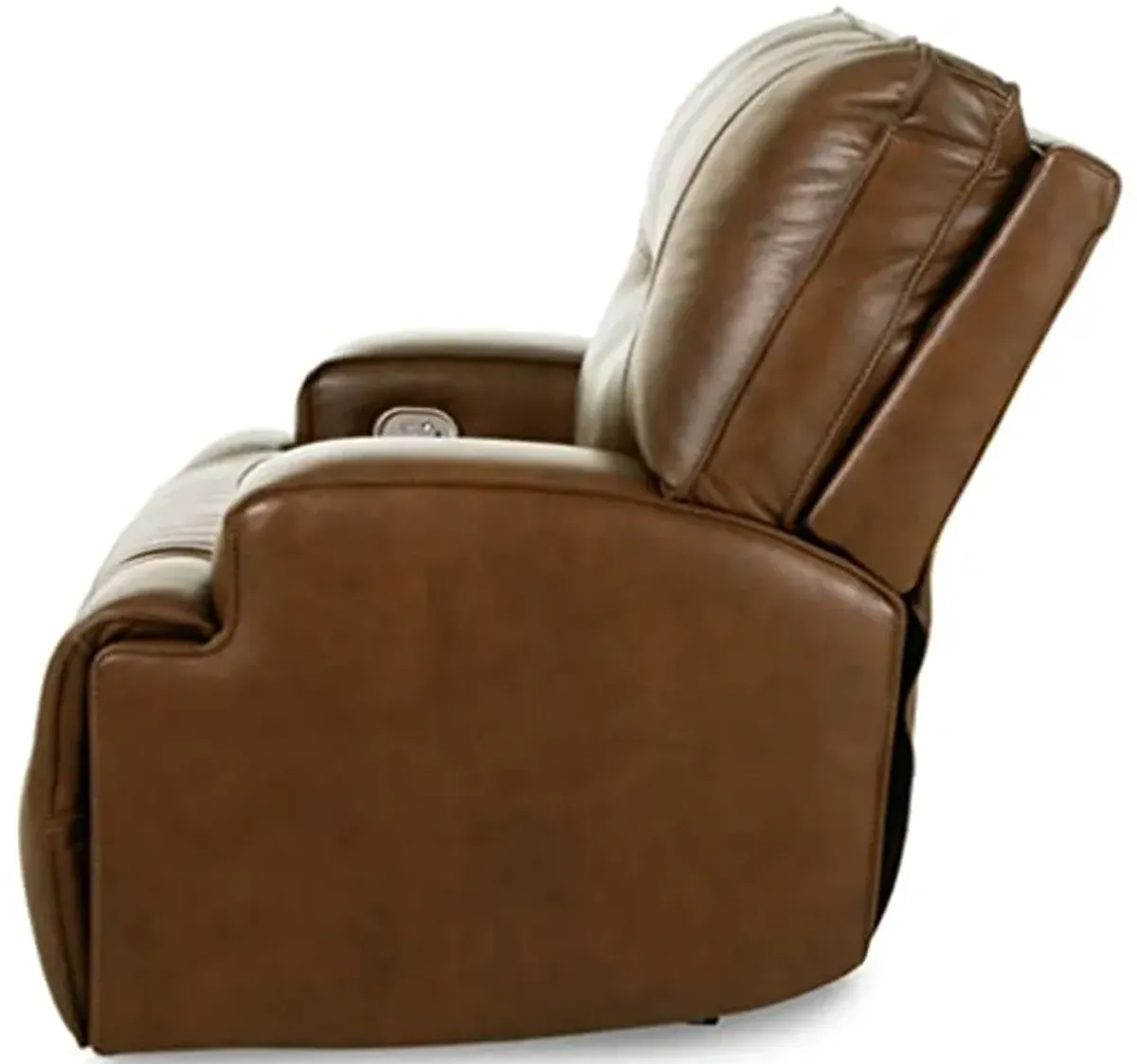 Signature Design by Ashley Francesca Modern Leather Power Recliner with Adjustable Headrest, Dark Brown