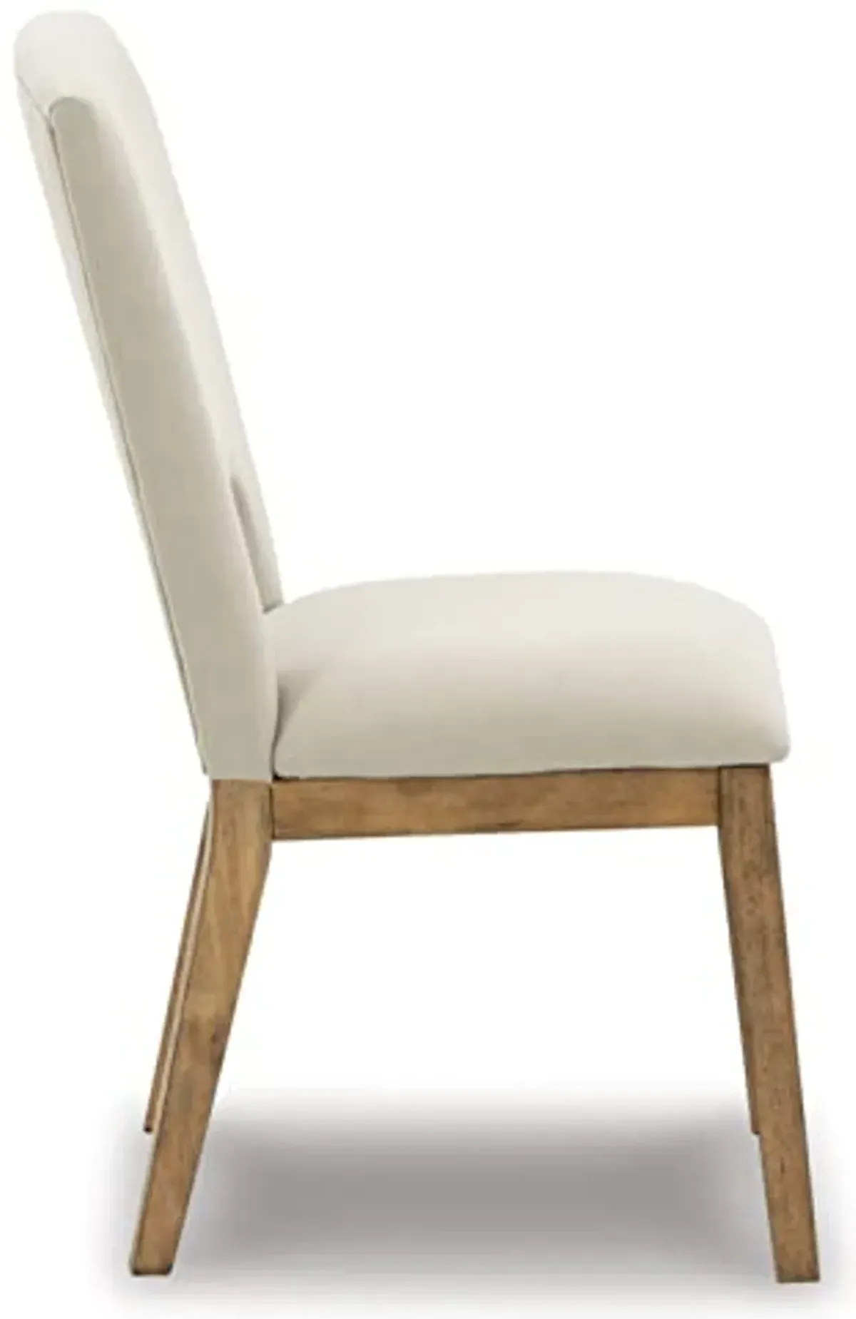 Signature Design by Ashley Dakmore Dining Upholstered Side Chair, 2 Count, Light Brown & Beige