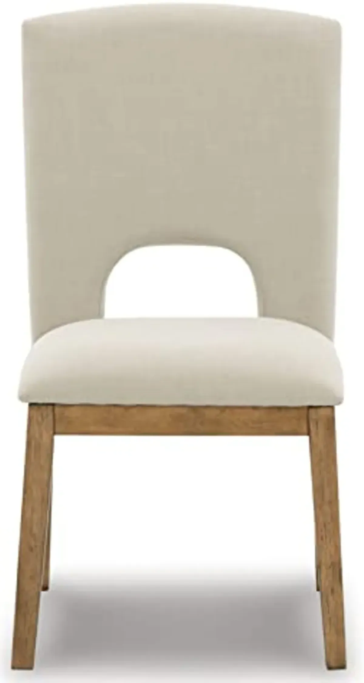 Signature Design by Ashley Dakmore Dining Upholstered Side Chair, 2 Count, Light Brown & Beige