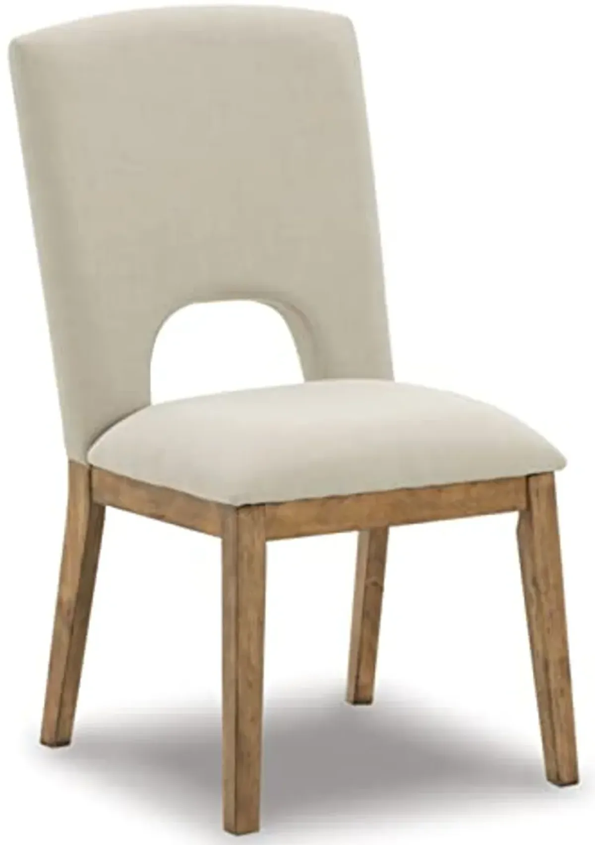 Signature Design by Ashley Dakmore Dining Upholstered Side Chair, 2 Count, Light Brown & Beige