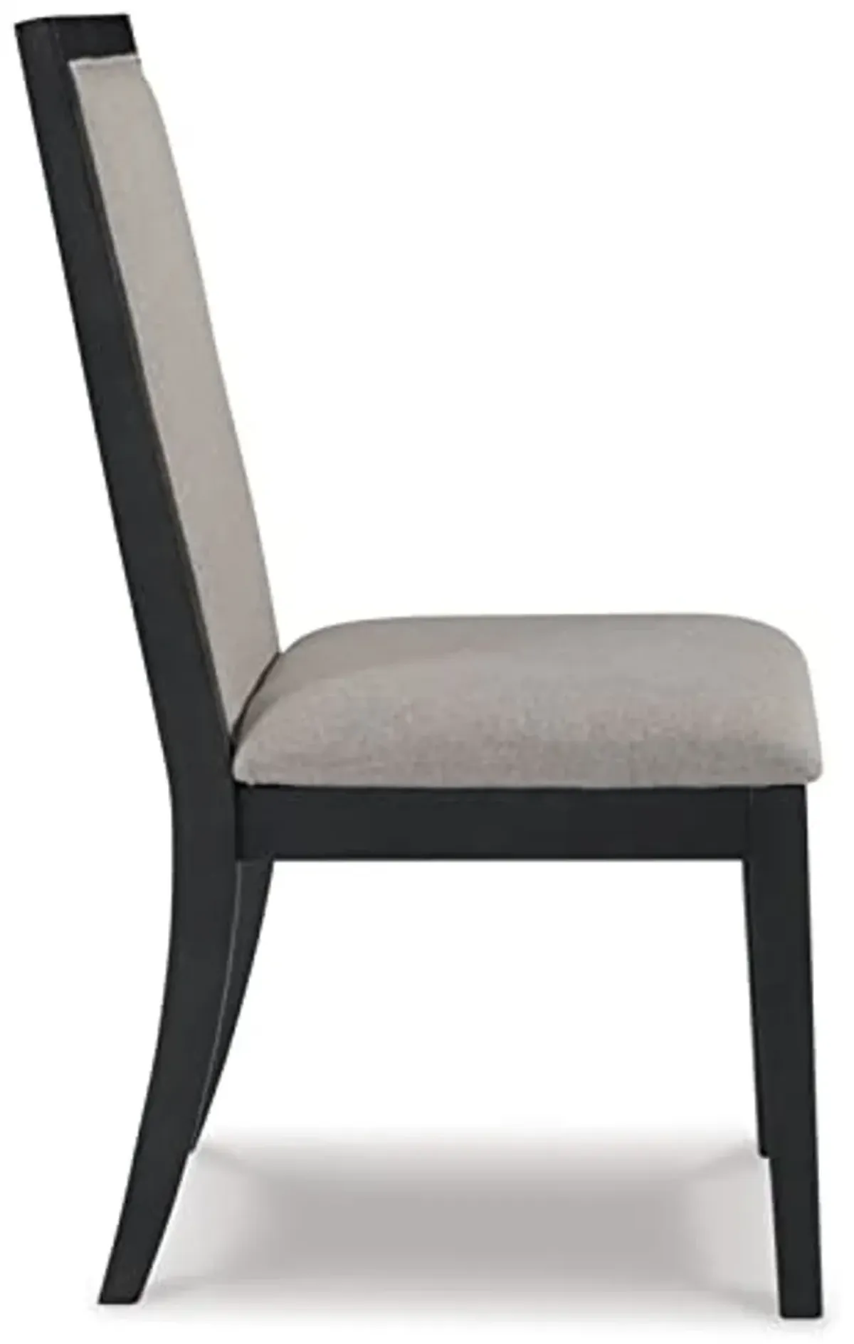 Signature Design by Ashley Foyland Dining Upholstered Side Chair, Set of 2, Black & Gray