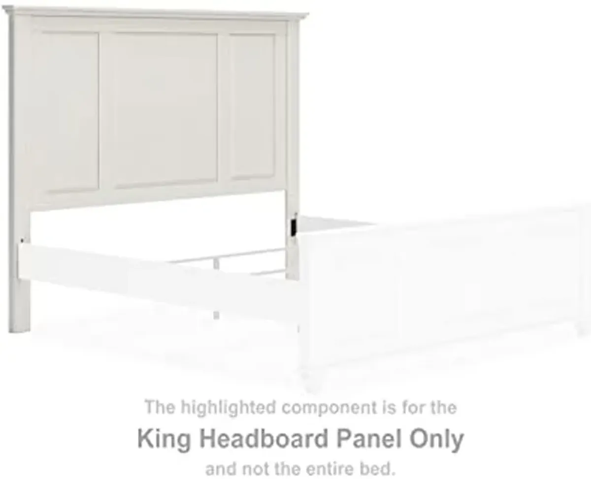 Signature Design by Ashley Grantoni Coastal Panel Headboard ONLY, King, White