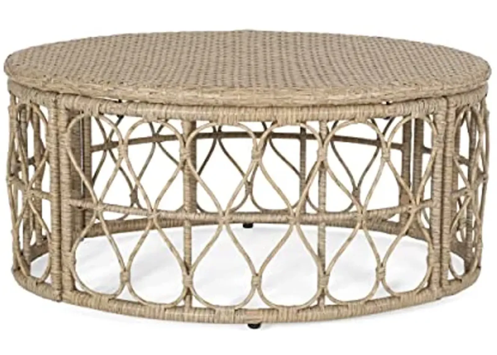 Bruce Outdoor Coffee Table - Wicker - Light Brown