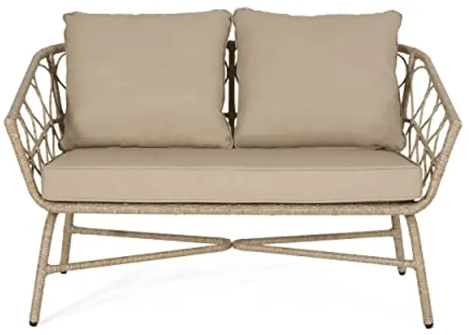 Christopher Knight Home Bruce Love Seats, Light Brown + Beige