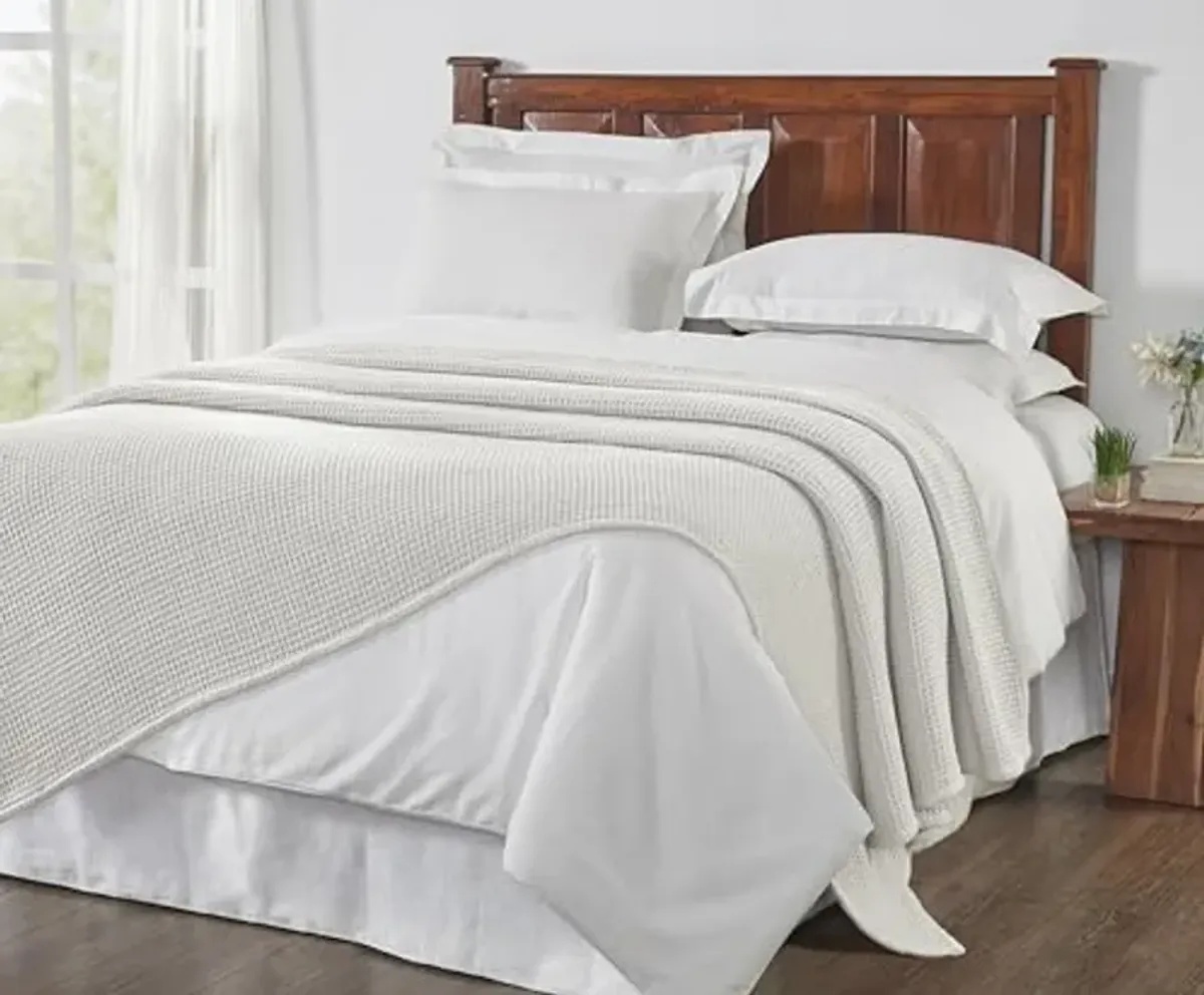 Tahari Home - Blanket, Soft Waffle Cotton Blanket, Cozy Home Decor (Samantha Bright White, King)