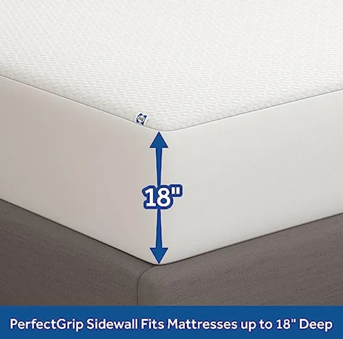 Sealy Clean Protection Fitted Mattress Protector- Twin Size Comfort Knit Top Waterproof Machine Washable