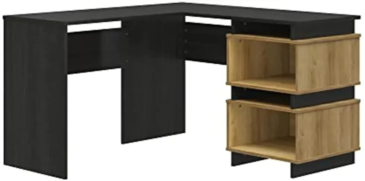 Novogratz Nelson 2-Way Desk, Black Oak