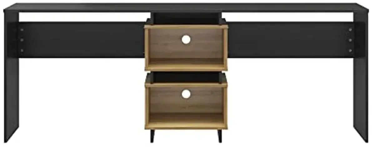 Novogratz Nelson 2-Way Desk, Black Oak