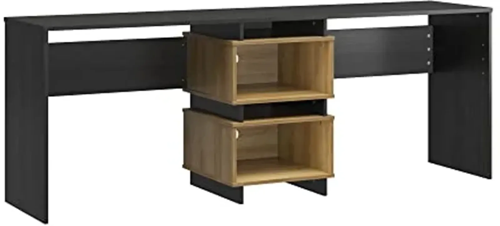 Novogratz Nelson 2-Way Desk, Black Oak