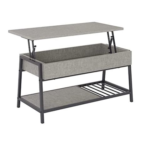 Sauder North Avenue Engineered Wood Lift Top Coffee Table in Faux Concrete/Gray