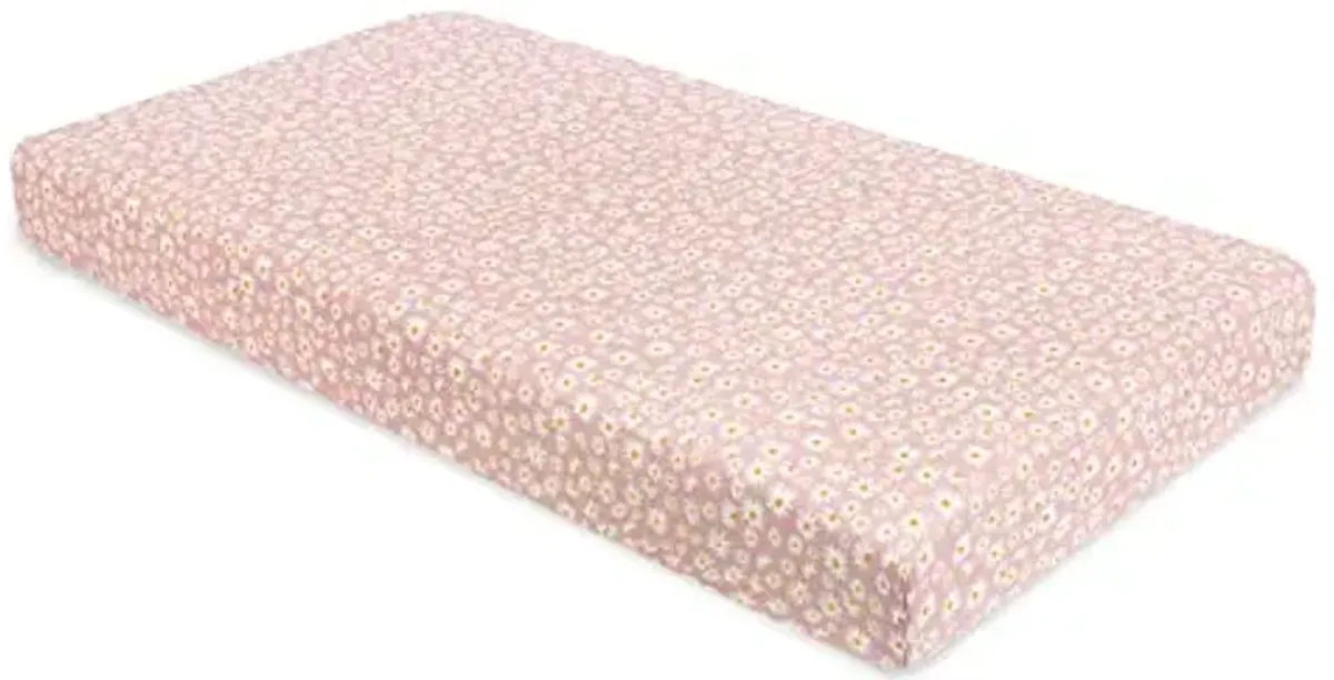 Babyletto 100% Organic Cotton Crib Sheet, GOTS-Certified, Fitted 360°, Ultra-Soft and Breathable Muslin - Daisy