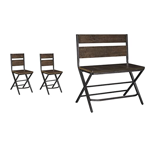 Signature Design by Ashley Kavara 24" Rustic Counter Height Barstool