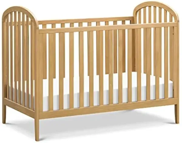 Davinci Beau 3-in-1 Convertible Baby Crib - GREENGUARD Gold Certified Crib- Convertible Crib to Toddler Bed and Daybed - Baby Bed w/ 4 Adjustable Heights - Wooden Crib - Honey