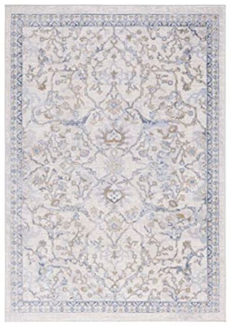 Safavieh Palma Collection 9' x 12' Beige/Light Blue PAM336A Oriental Non-Shedding Area Rug