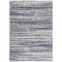 Safavieh Hudson Shag Collection 2' x 3' Ivory/Navy SGH295A Modern Abstract Non-Shedding 2-inch Thick Area Rug