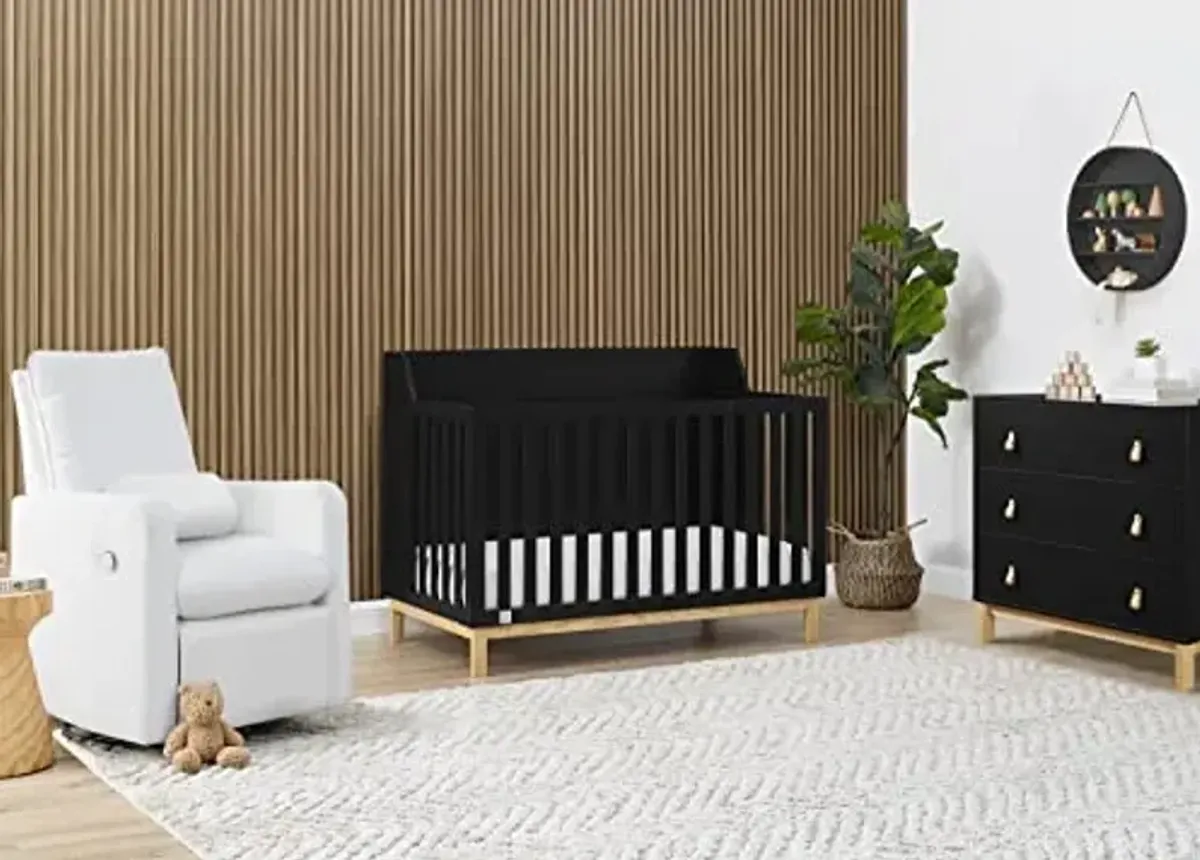 babyGap by Delta Children Oxford 6-in-1 Convertible Crib TrueSleep 2-Stage Deluxe Crib and Toddler Mattress (Bundle), Ebony/Natural