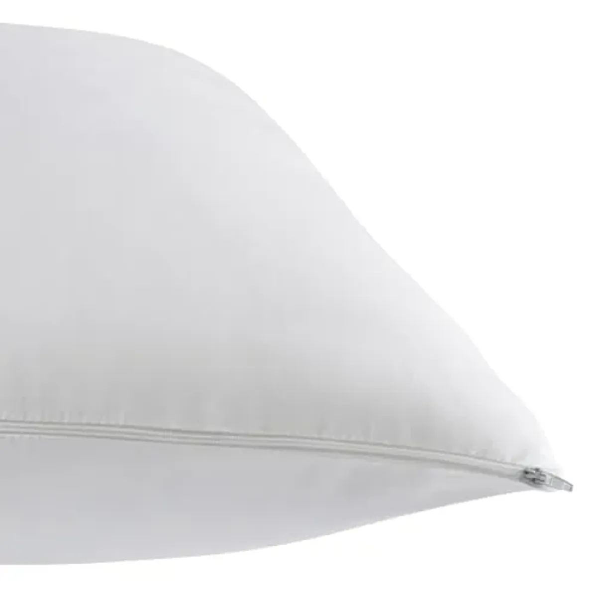 Sealy Performance 100% Cotton Breathable Moisture Wicking Fabric Machine Washable Zippered Pillow Protector, King Size, 2 Pack, White