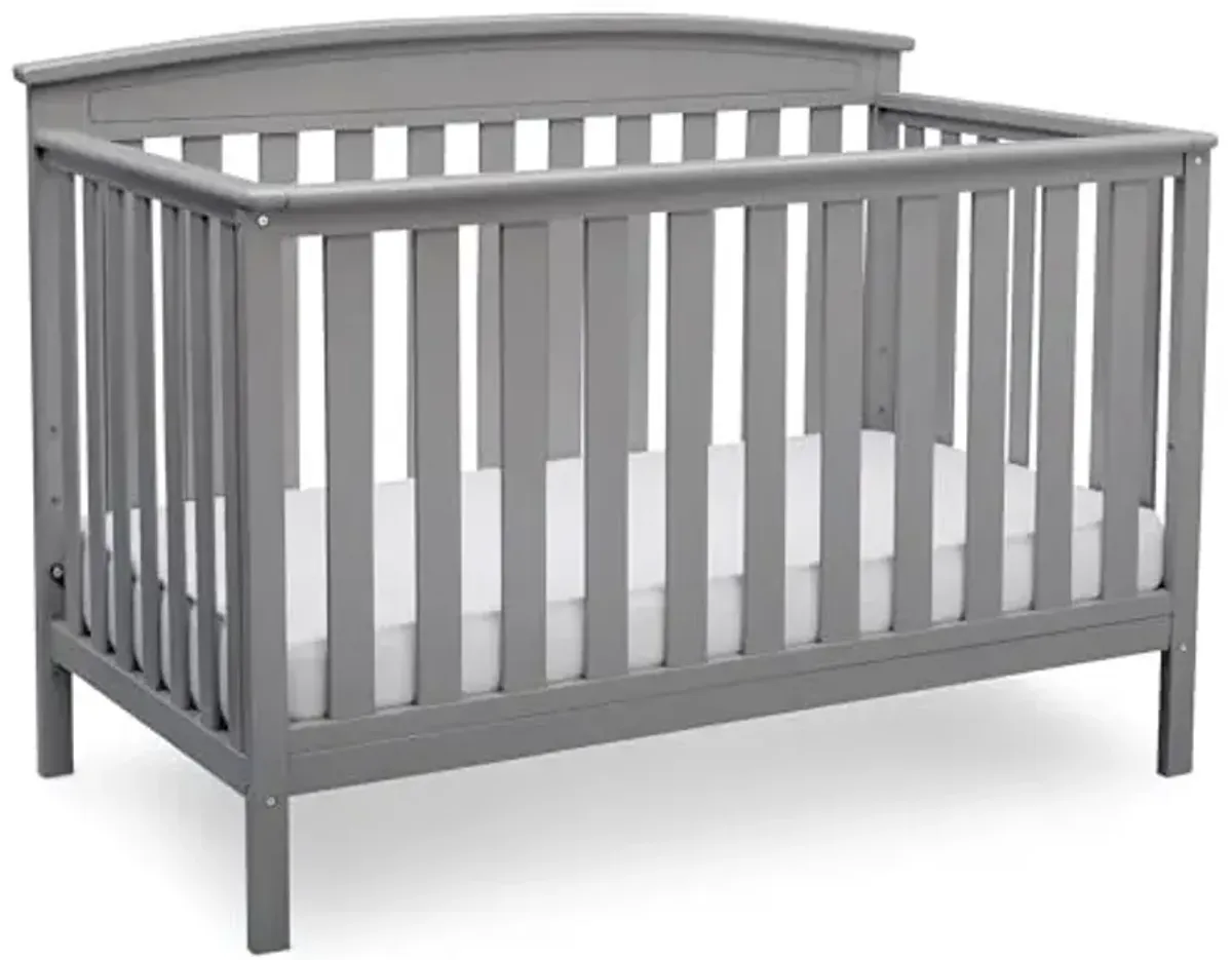 Delta Children Gateway 4-in-1 Convertible Crib - Greenguard Gold Certified, Grey