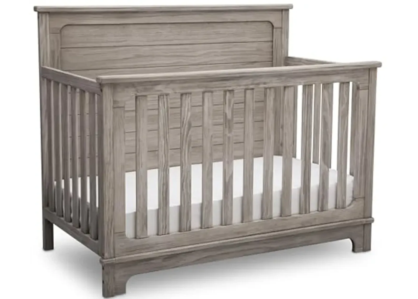 Delta Children Simmons Kids Slumbertime Monterey 4-in-1 Convertible Crib, Rustic White