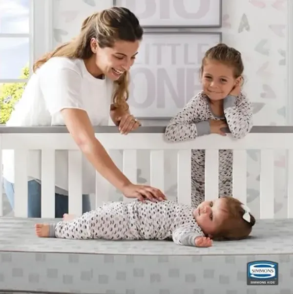 Beautyrest Silver Slumbertime 2-Stage Crib and Toddler Mattress - GREENGUARD Gold Certified - CertiPUR-US - Moisture Wicking - Made in USA