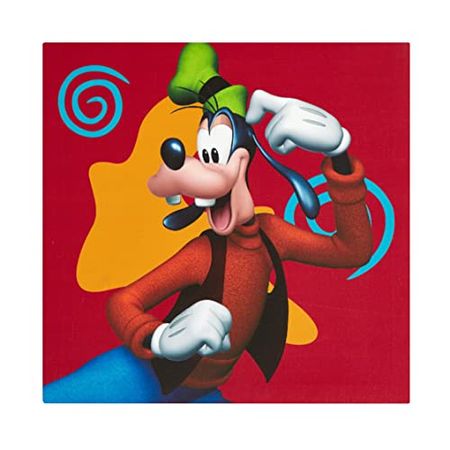 Idea Nuova Disney Mickey Mouse 4 Pack Canvas LED Wall Art Set,Childrens Wall Hanging Décor,Each Piece 11"x11"