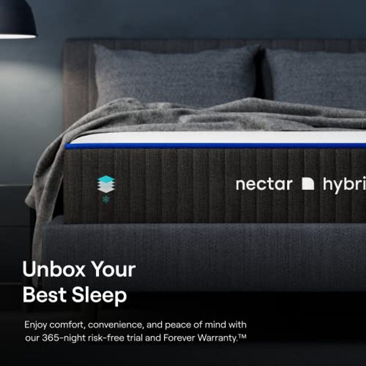 Nectar Hybrid Twin XL Mattress 12 Inch - Medium Firm Gel Memory Foam - Steel Springs - Cooling Technology - 365-Night Trial - Forever Warranty