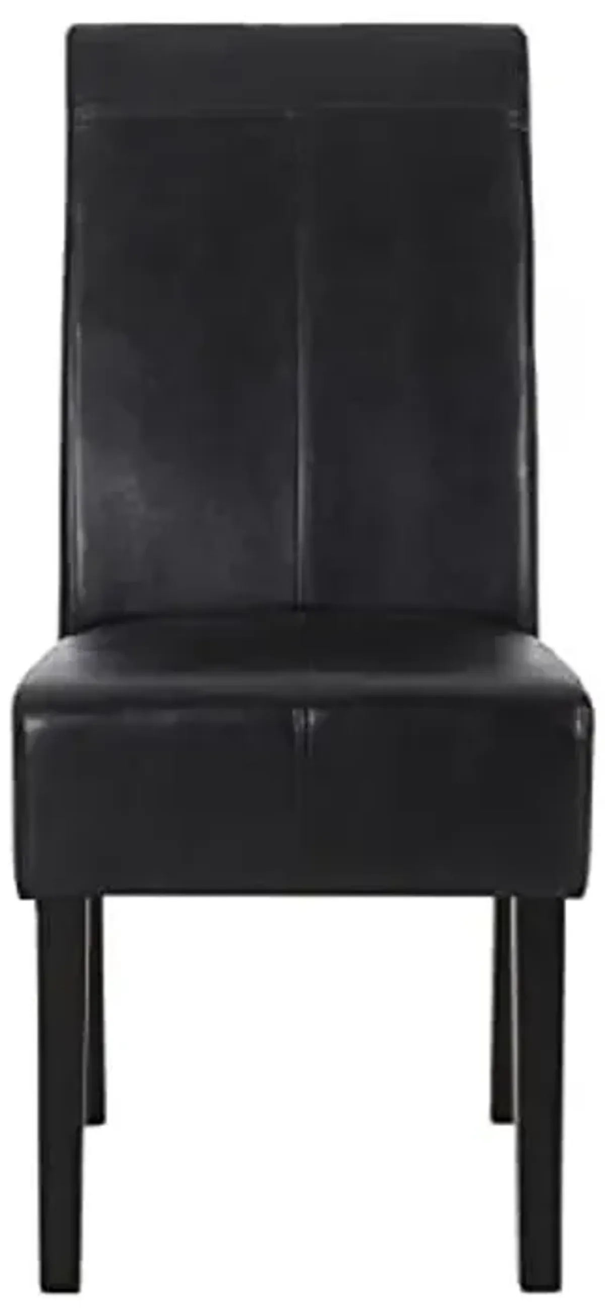 Christopher Knight Home Pertica Upholstered T-Stitch Dining Chairs - Faux Leather - Midnight Black/Espresso (Set of 4)