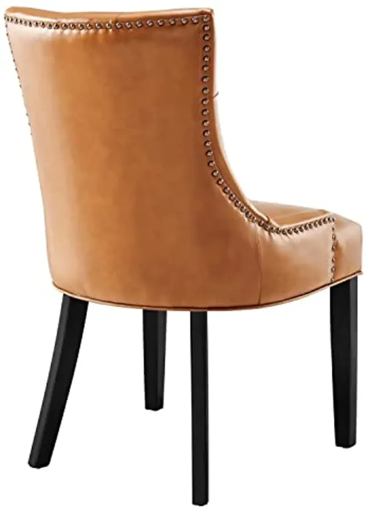 Modway Regent Tufted Vegan Leather Dining Chair in Tan