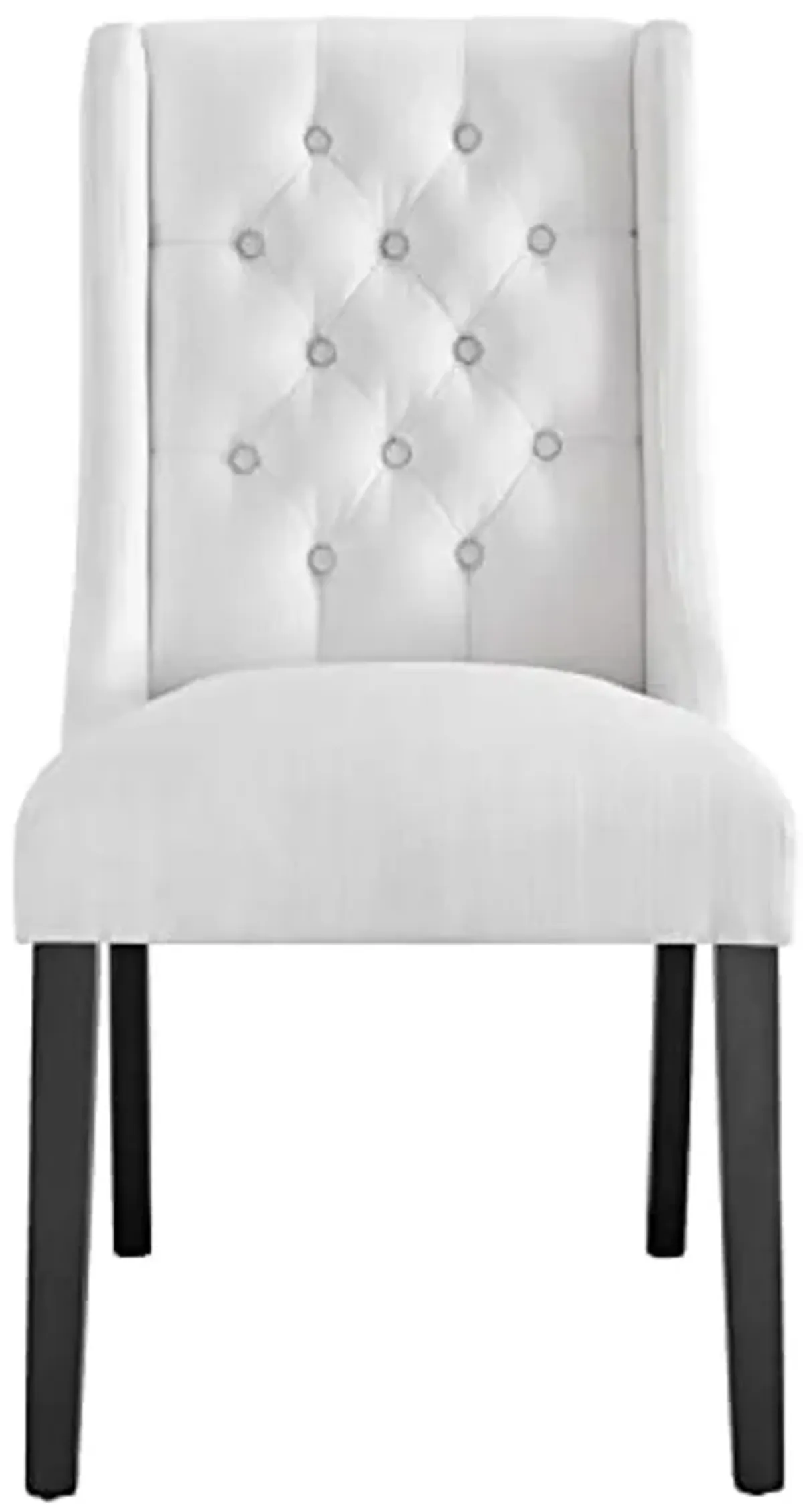 Modway Baronet Button Tufted Fabric, One Dining Chair, White