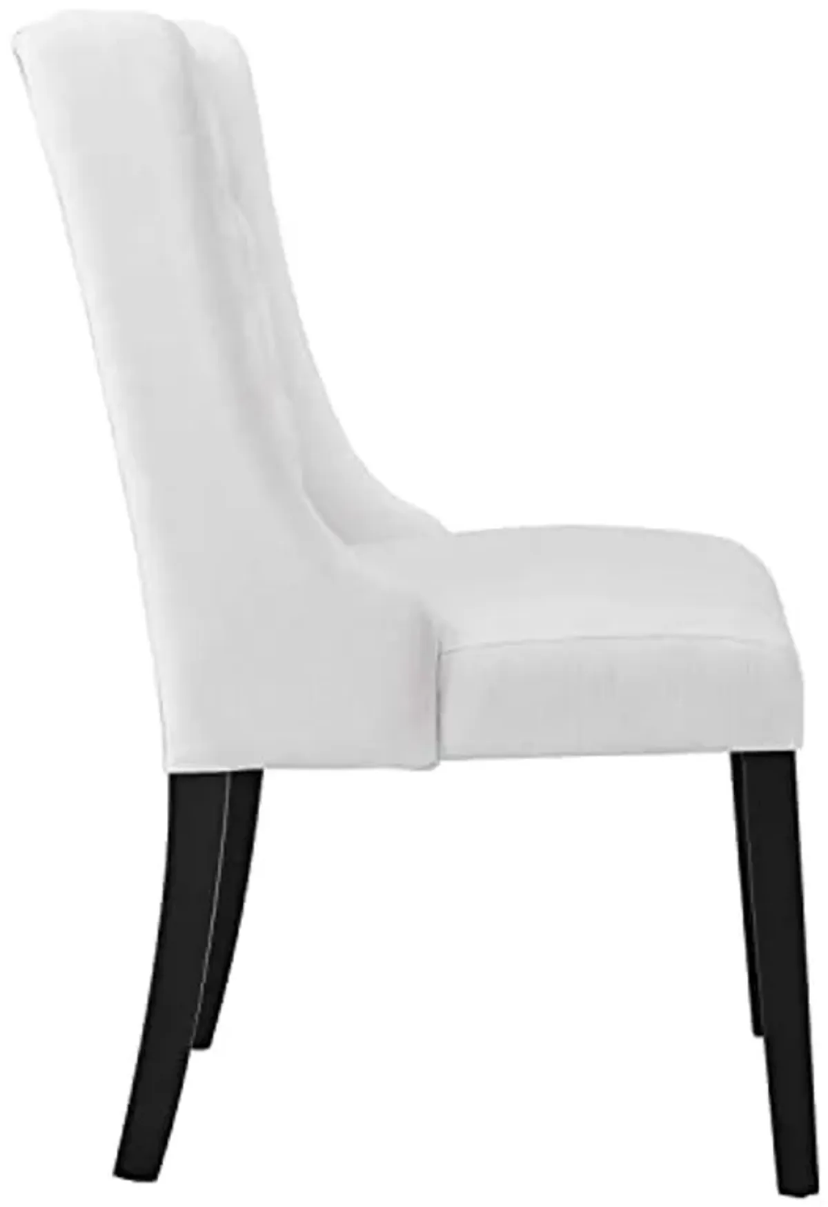 Modway Baronet Button Tufted Fabric, One Dining Chair, White