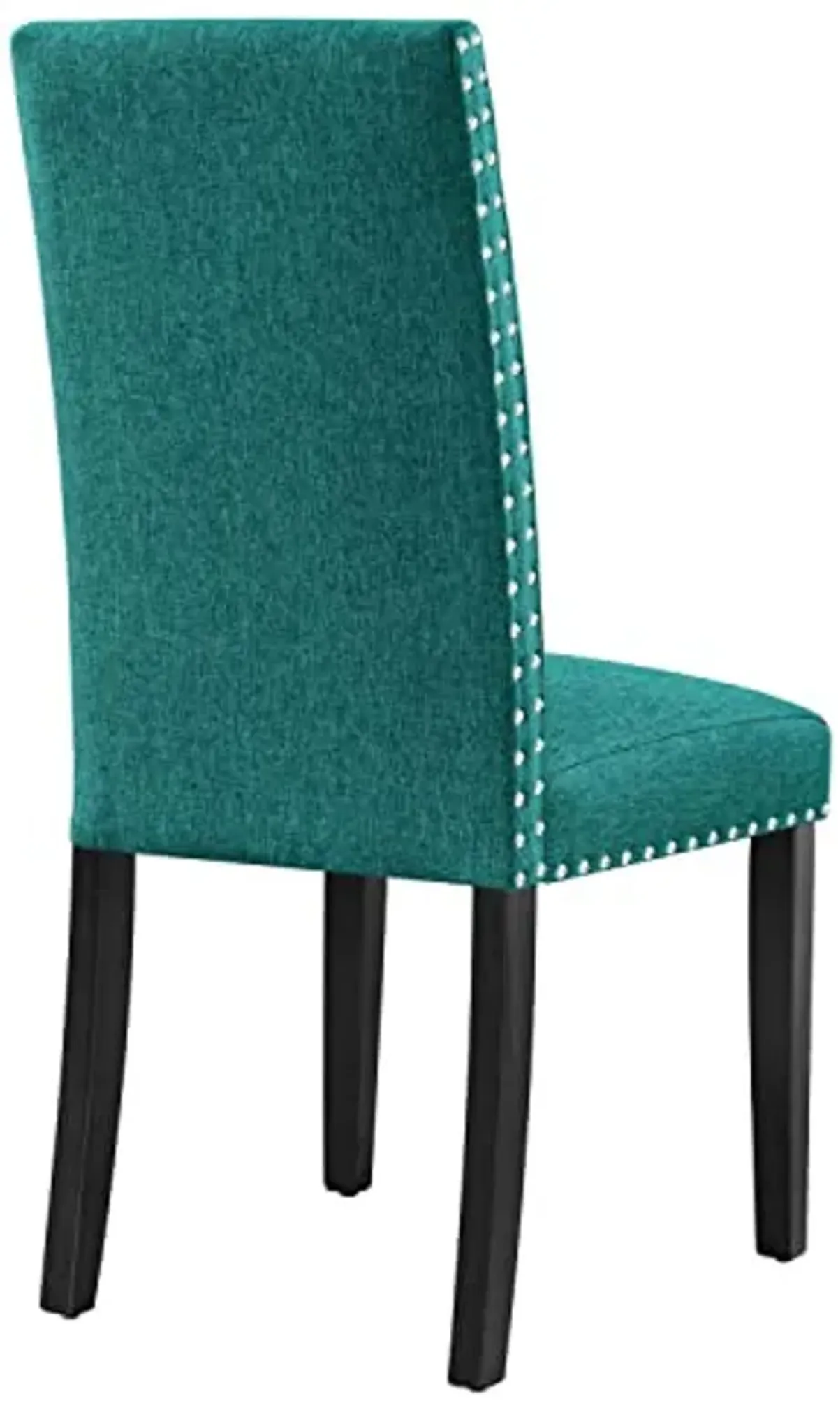 Modway Parcel Dining Upholstered Fabric Side Chair in Teal