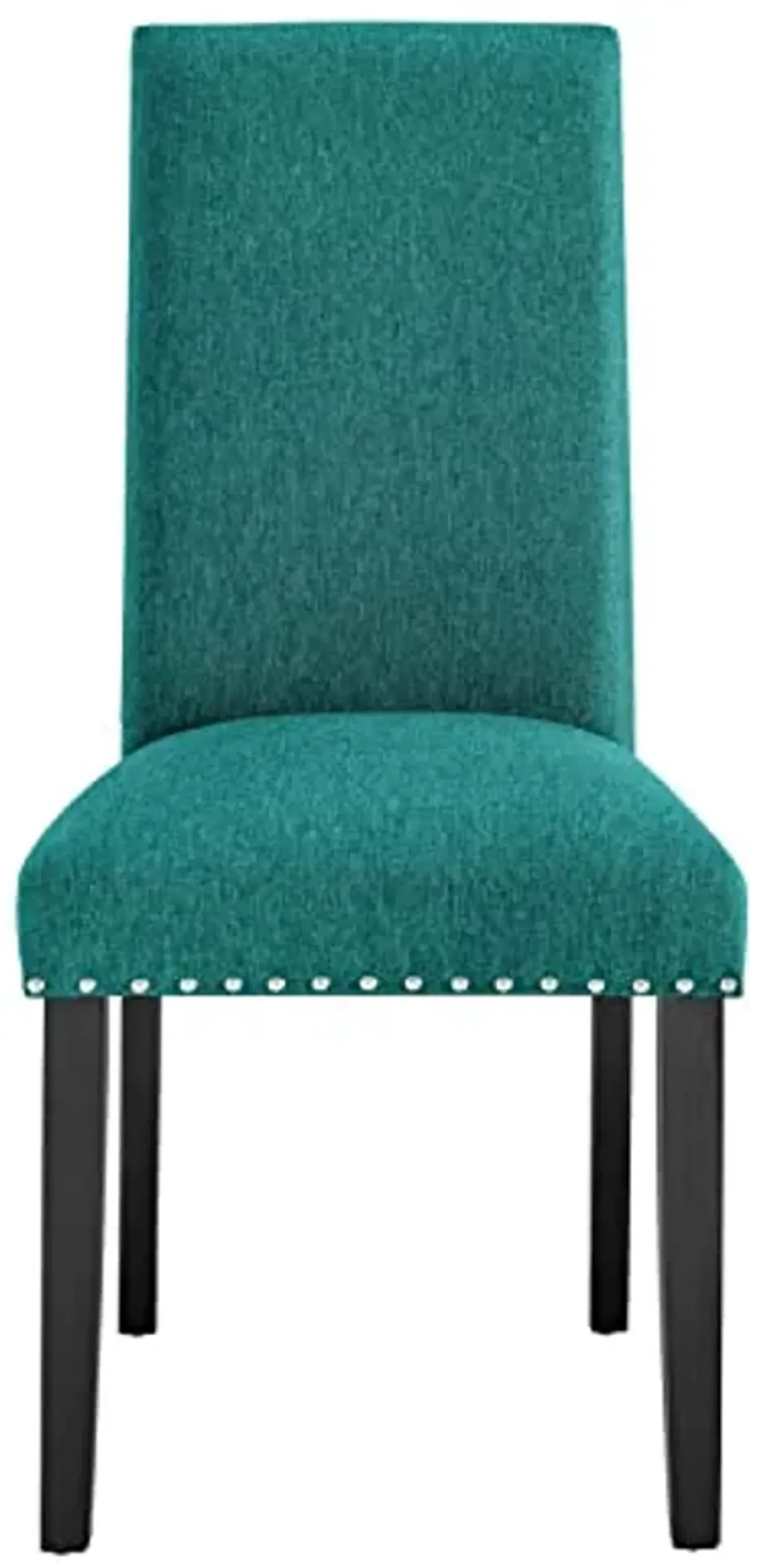 Modway Parcel Dining Upholstered Fabric Side Chair in Teal