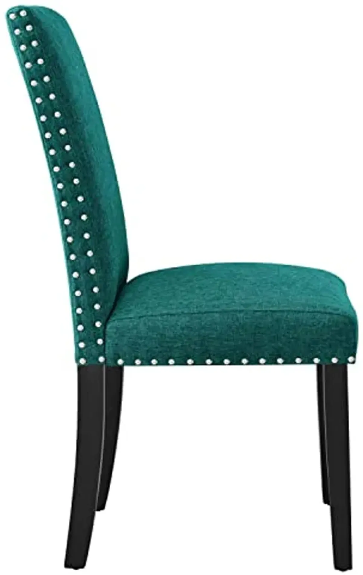 Modway Parcel Dining Upholstered Fabric Side Chair in Teal