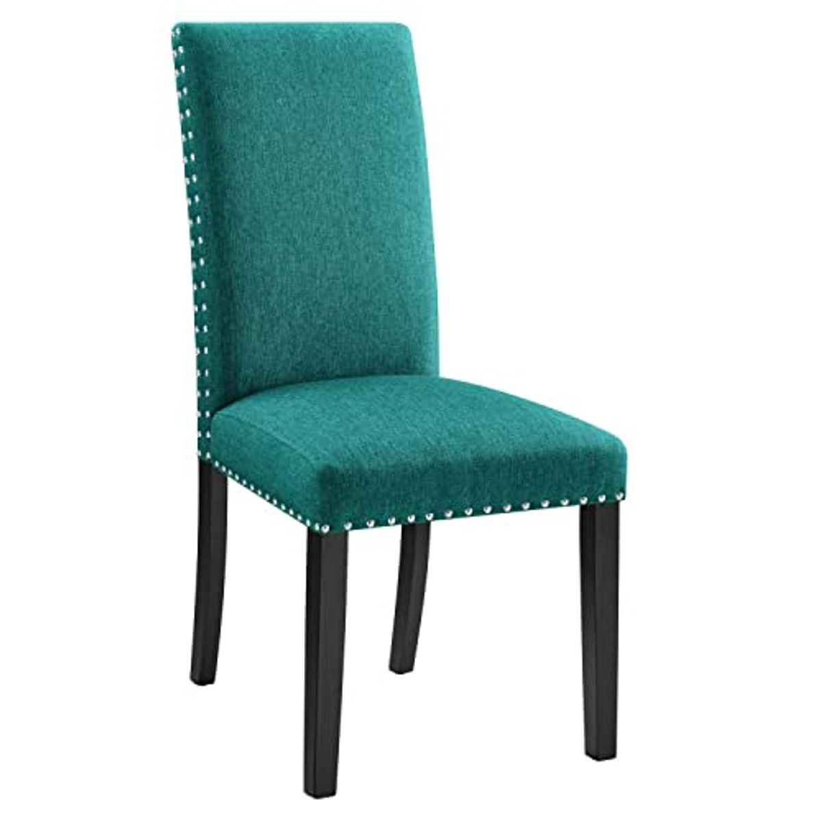 Modway Parcel Dining Upholstered Fabric Side Chair in Teal