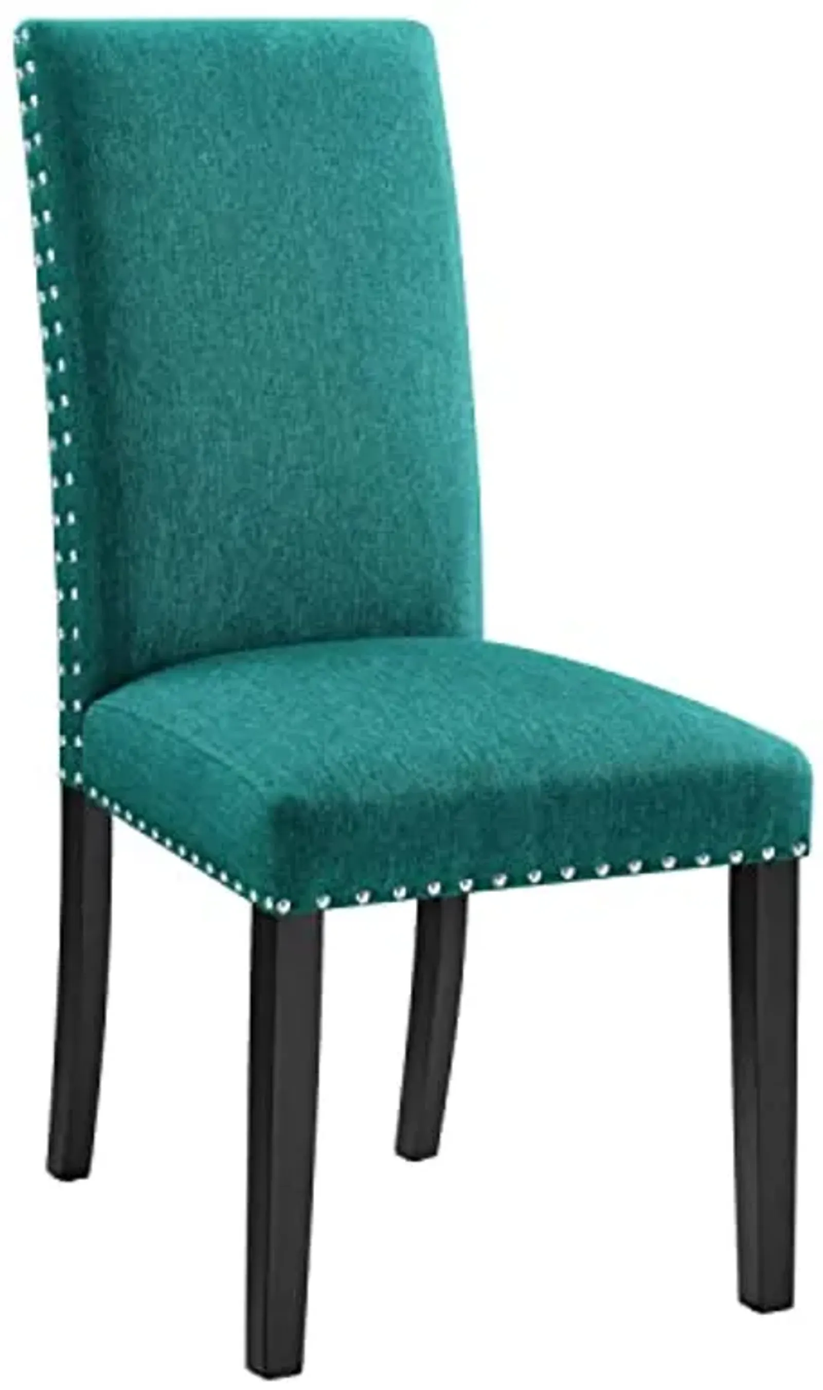 Modway Parcel Dining Upholstered Fabric Side Chair in Teal