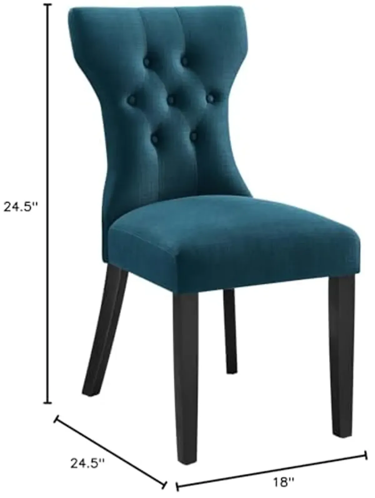 Modway Silhouette Dining Side Chair in Azure