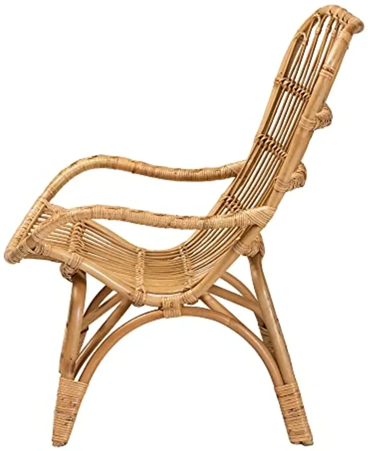 Baxton Studio Earvin Natural Rattan Armchair