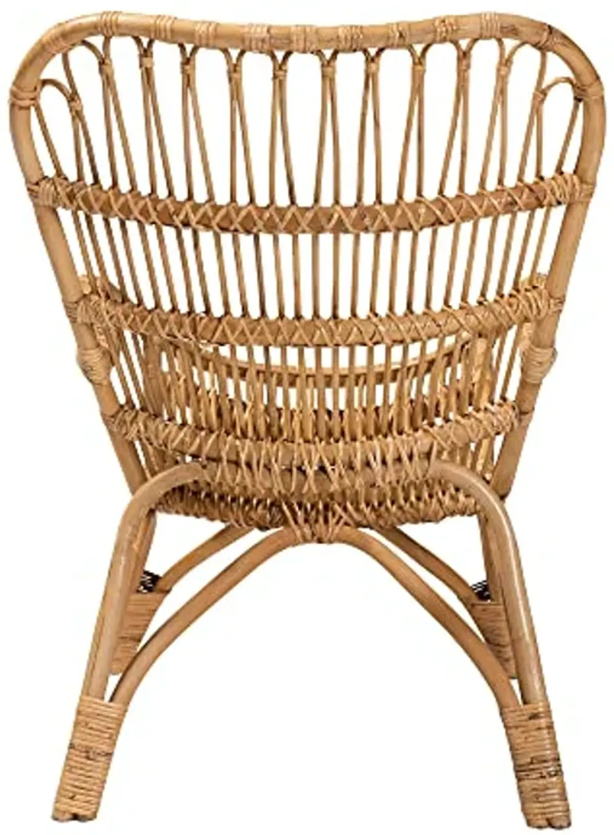 Baxton Studio Earvin Natural Rattan Armchair