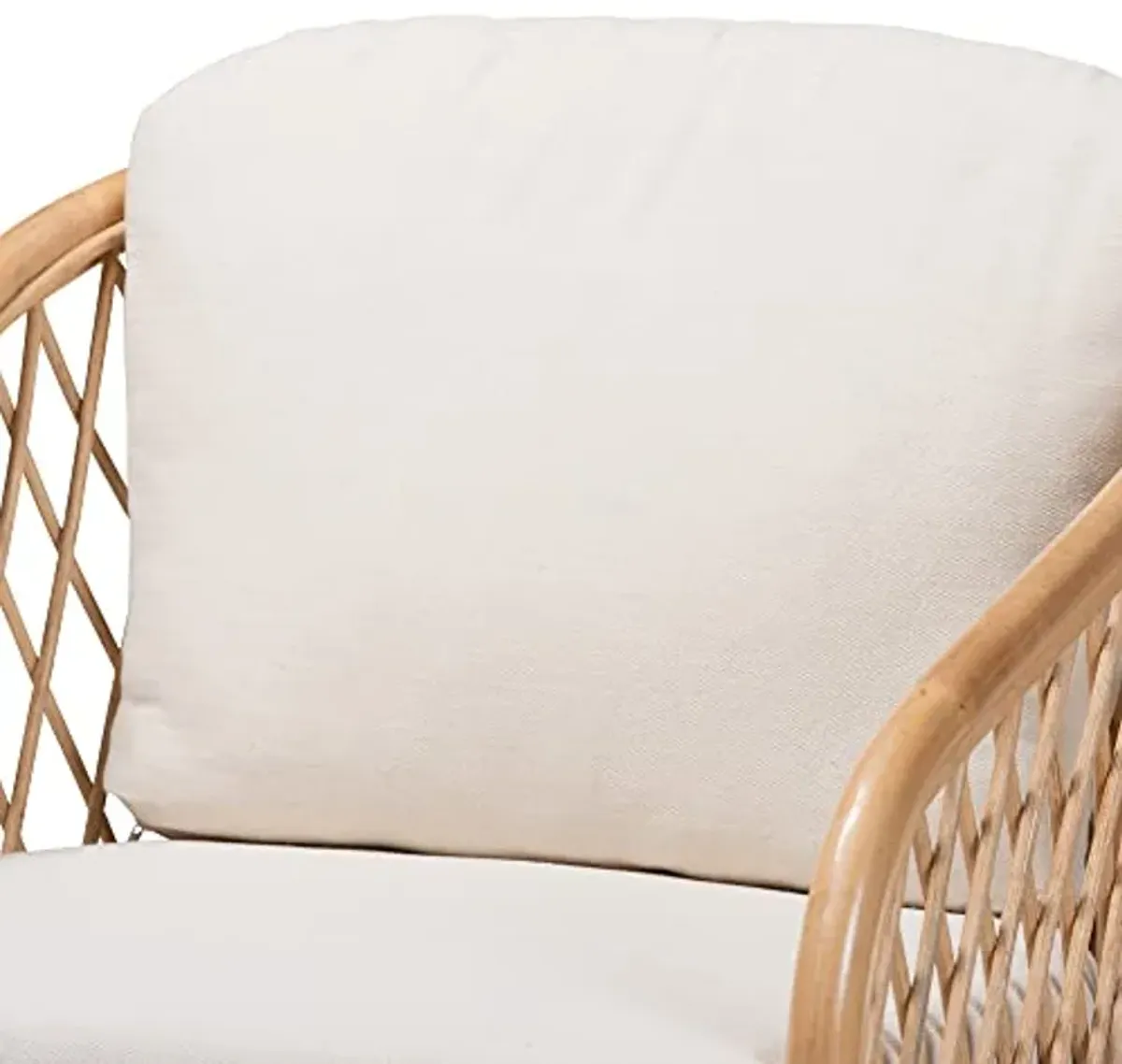 Baxton Studio Patsy Natural Rattan Armchair