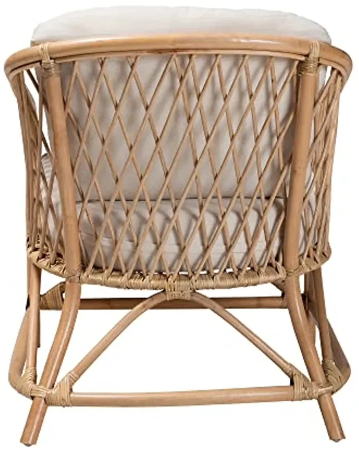 Baxton Studio Patsy Natural Rattan Armchair