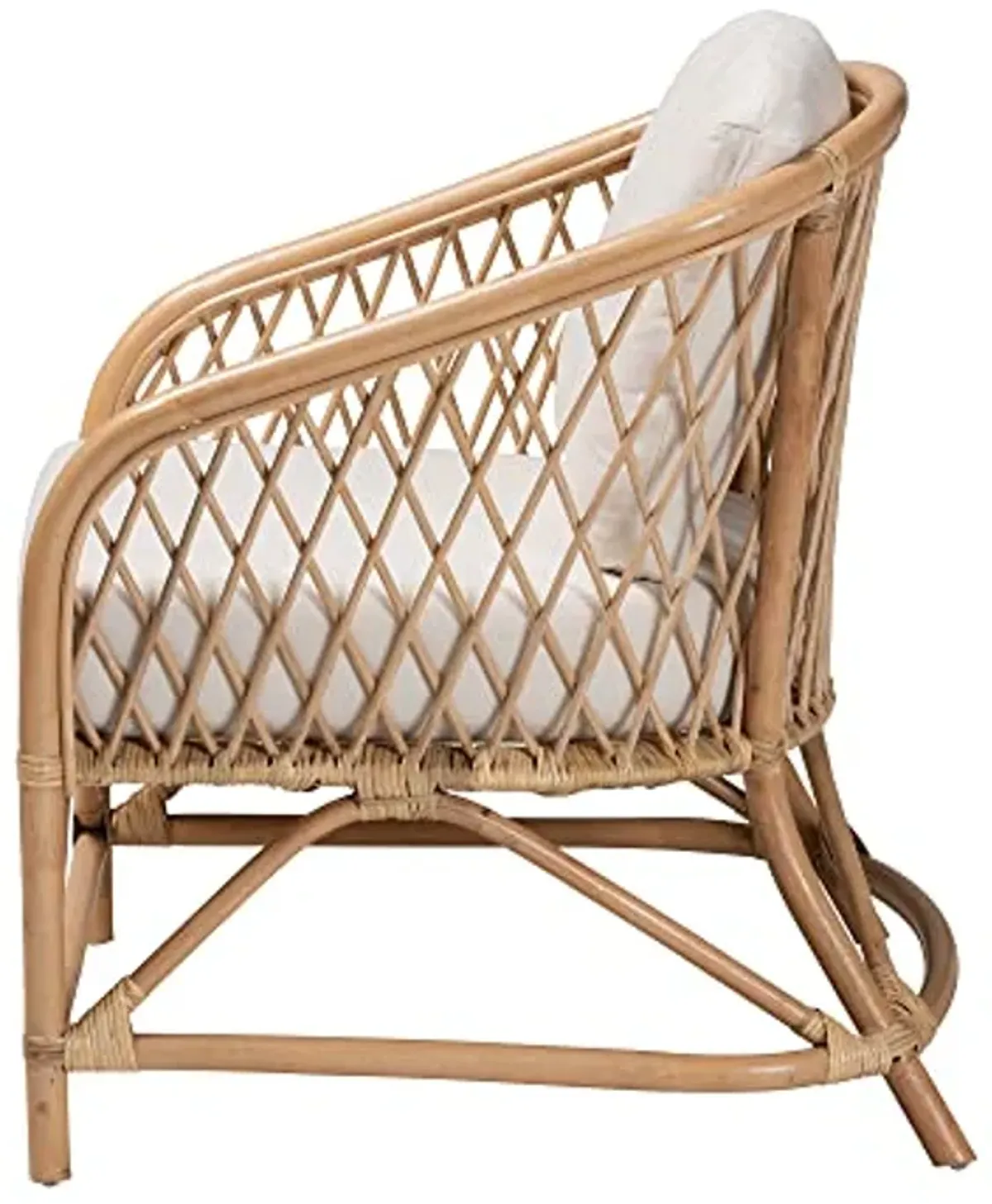 Baxton Studio Patsy Natural Rattan Armchair