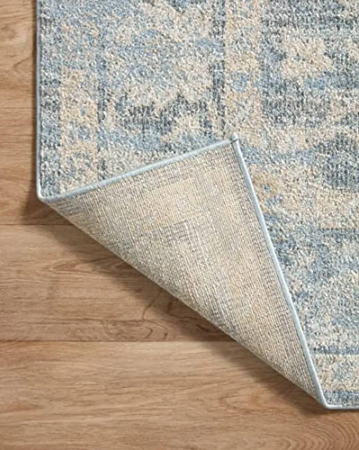 Loloi Odette Collection 11'-2" x 15'-7" Area Rug in Sky/Beige - Designer Long Runner Rug, Neutral Runner Rug for Hallways & Entryways, High-Traffic Area Rug