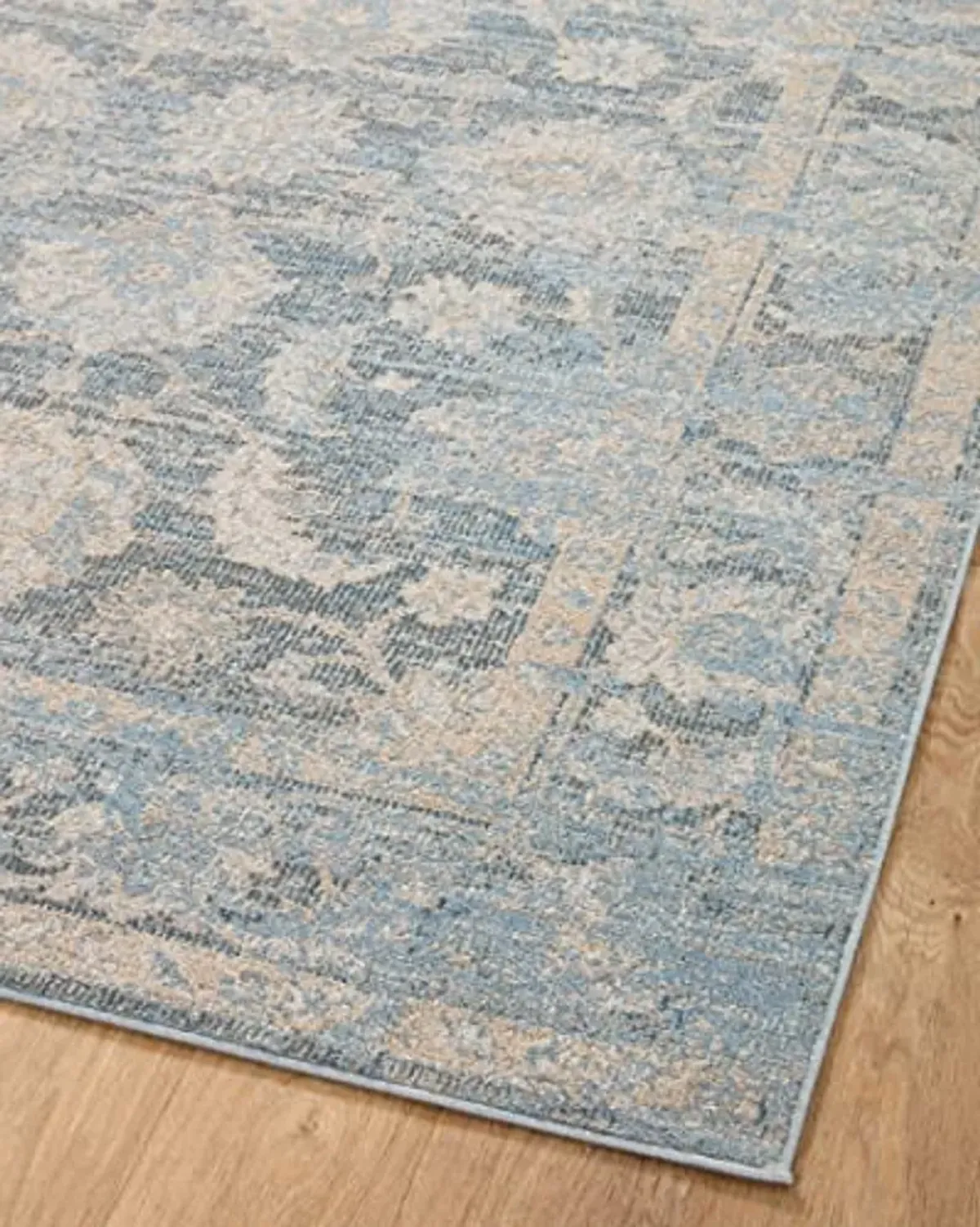 Loloi Odette Collection 11'-2" x 15'-7" Area Rug in Sky/Beige - Designer Long Runner Rug, Neutral Runner Rug for Hallways & Entryways, High-Traffic Area Rug