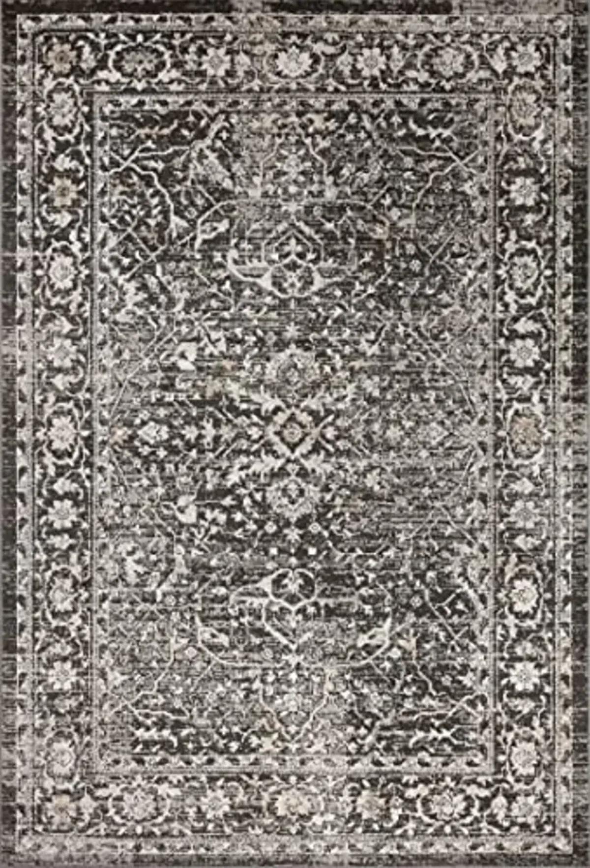 Loloi Odette Collection 7'-10" x 10' Area Rug in Charcoal/Silver - Designer Long Runner Rug, Neutral Runner Rug for Hallways & Entryways, High-Traffic Area Rug